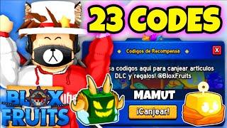 23 CODIGOS DE BLOX FRUITS CODES ROBLOX *MAMUT*