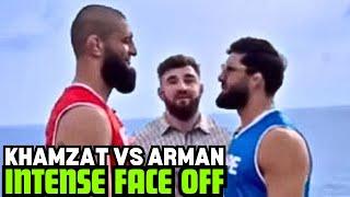 Khamzat Chimaev Vs Arman Tsarukyan Face Off (FULL VIDEO)