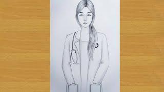 how to draw a doctor girl step by step ||Gali Gali Art ||