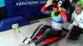 Felix Loch (GER) Wins Men's Luge Gold - Vancouver 2010 Winter Olympics