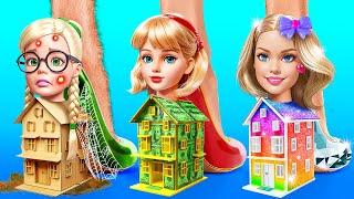 Rich vs Giga Rich vs Poor House Challenge! Best Home Makeover Wins!