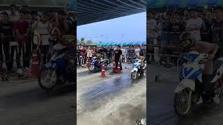 drag bike 500m wave 125 vs wave 125 piston 66mm 4valve