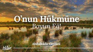 O'nun hükmüne boyun eğ, dilersen kadere, hayra, şerre, acıya, tatlıya dayan! | Abdulkadir Geylani