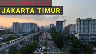 Drone View Jakarta Timur Desember 2023, Suasana Kota Sore Hari dari Udara