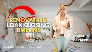 How To Close On Your Renovation Loan IN 60 DAYS!!!