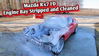 Wiring Harness Removed / Strip & Clean Mazda Rx7 FD Engine bay