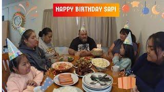 SAPI'S BIRTHDAY. Simple home cook meals.