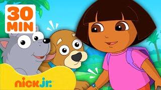 Dora the Explorer | Os Resgates mais FOFINHOS de Filhotes da Dora  | 30 minutos | Nick Jr.