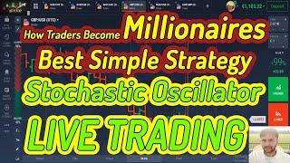 How Traders Become Millionaire? Simple Strategy Live Trading Binary Options Iq Stochastic Oscillator