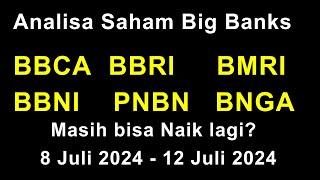 Masih bisa Borong? Analisa Saham Big Banks BBCA BBRI BMRI BBNI PNBN BNGA 8 Juli - 12 Juli 2024