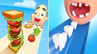 Sandwich Runner VS Smile Rush - All Levels Gameplay Android iOS Ep 1