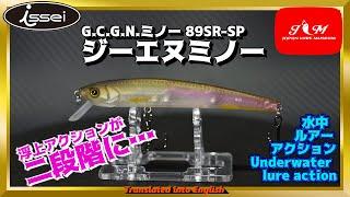 【水中動画】【GC.GN. MINNOW】止めた後2段階アクションして浮上するミノー　issei 一誠　イッセイ　ジーシージーエヌミノー　ジーエヌミノー　じーえぬみのー