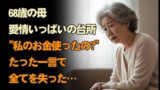 【本当にあった話】68歳の母は、愛情いっぱいの台所で問いかけた。"私のお金使ったの？"たった一言が、全てを失うきっかけとなった…