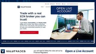 Opening a Live Account with Valutrades