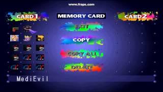 Playstation Memory Card Menu