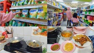 BELANJA KEBUTUHAN RUMAH LANJUT DI DAPUR BUKA WARUNG MAKAN PECEL LELE