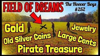 Metal Detecting FIELD OF DREAMS!! Found Gold, Pirate Treasure, Old Silver & Stunning Coins