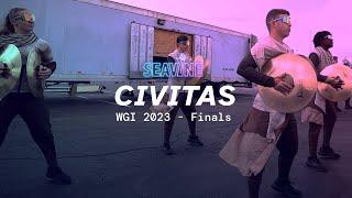 Civitas Cymbal Line 2023 / WGI Finals / In the Lot with Seavine