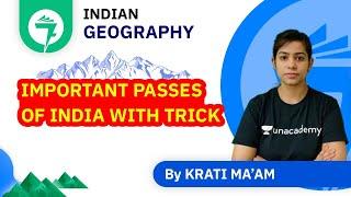 7-Minute GK Tricks | Important Passes of India with Trick | By Krati Ma'am