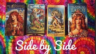 Pre-Raphaelite Tarot & Mystical Tarot - A side-by-side comparison