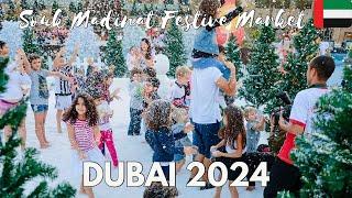 Souk Madinat Jumeirah Festive Market Christmas Village Dubai 2024 | Walking Tour 4K