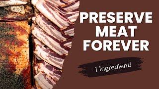 Preserve Meat Without Refrigeration FOREVER with only 1 Ingredient! | Historical Salt Cured Meat