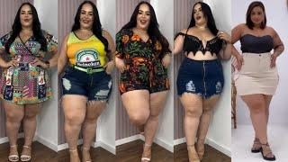 Curvy women fashion trends  Plus size try on haul 2024