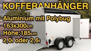 Kofferanhänger/Motorradanhänger - CHEVAL LIBERTE Cargo Alu +Polybug +Tür  2,0t oder 2,6t