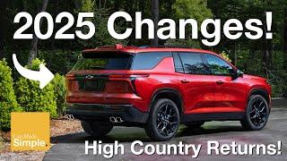 2025 Chevy Traverse Full Change List & Pricing | High Country Trim, More Expensive!