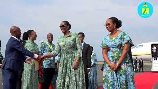 Jeanette Kagame Umutambukanyi w'Umukuru w'igihugu c'Urwanda yashitse i Bujumbura mu Burundi