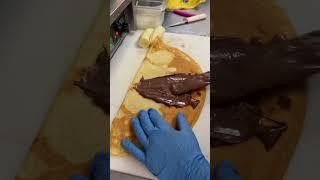 Insane Nutella Loaded Crepes! #shorts