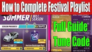 Forza Horizon 5 How to Complete Festival Playlist Summer Season Series 47 Full Guide, Tune Code