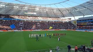 Bayer 04 Leverkusen - RB Leipzig the players are entering BayArena 17.04.2022