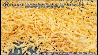 Kurkure Niknacks Cheetos Production Line Corn Curls Extruder Machine from Huake