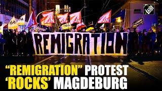 With “Remigration” banner Far-right protesters take street in Magdeburg post Christmas market attack