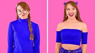 COOL DIY CLOTHES HACKS || Girly Clothes Transformation Ideas by 123 GO!