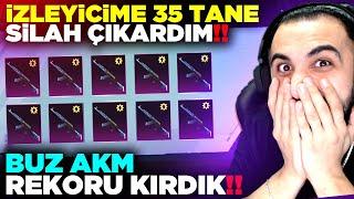 REKOR KIRDIK!!  İZLEYİCİME 35 YÜKSELTİLEBİLİR SİLAH ÇIKARDIM!! YOK BÖYLE ŞANS! | PUBG MOBILE