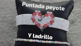 cómo hacer pulsera en puntada peyote y ladrillo/brick Stitch, paso a paso