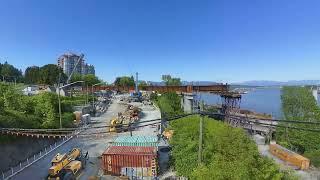 Pattullo Bridge Replacement - Time-lapse: Steel Girder Installation in New Westminster