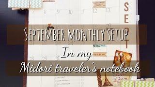 How I Set Up Monthly Pages In My Midori Traveler's Notebook/Planner