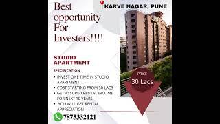 Studio Apartments in Karve Nagar - A Golden Investment Opportunity  #investment #punerealty