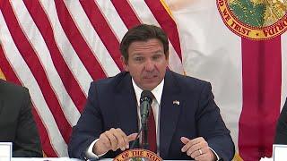 Gov. DeSantis vetoes immigration bill from Ft Myers (RAW)