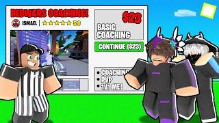 I Hired The BEST Mobile Player to Coach Us in Roblox Bedwars..