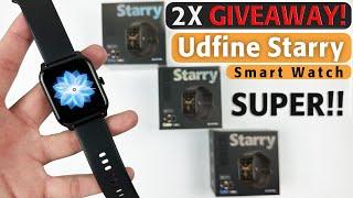 Smartwatch 2X GIVEAWAY! Udfine Watch Starry Review & Unboxing | The BEST Budget Smartwatch in 2023?