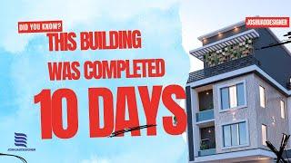 THIS BUILDING WAS COMPLETED IN 10 DAYS