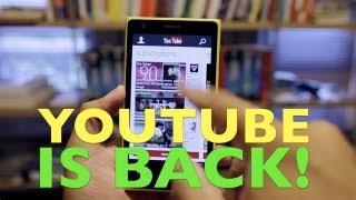 Youtube App for Windows Phone is Back with Upload