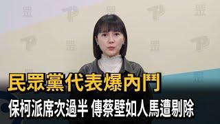 民眾黨代表爆內鬥 保柯派席次過半 傳蔡壁如人馬遭剔除－民視新聞