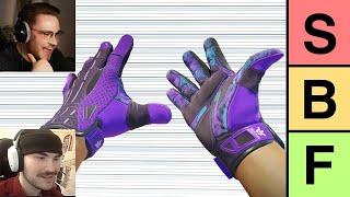 ohnepixel can't stop laughing at duwap's GLOVES skin tierlist