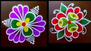 Attractive rangoli kolam designs for beginners  simple muggulu  4 small 3*2 dots daily kolams