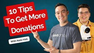 10 Tips to get more donations for your non-profit - with Nate Hall